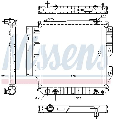 Nissens 60993 Radiator, engine cooling