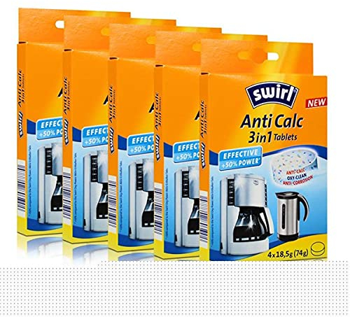 5x Swirl Anti Calc 3in1 Tablets Entkalkung und Reinigung für Kaffeemaschinen