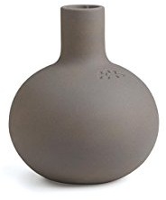 Kähler, Designer Kerzenständer aus Irdengut in Grau, 13,5 cm