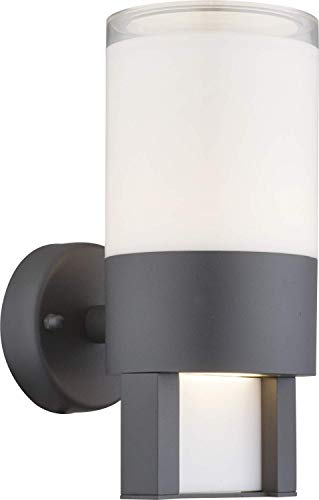 Zeitlose LED Außenleuchte Aluminium Druckguss Grau 12,20 Watt Globo 34011