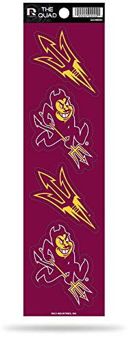 NCAA Rico Industries Die Cut 4-teilig The Quad Sticker Bogen Arizona State Sun Devils
