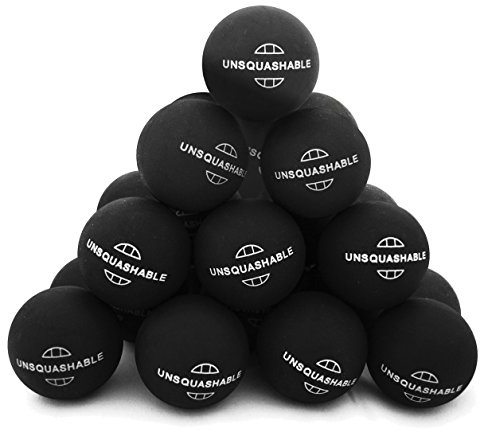 Unsquashable Squashbälle, 2er oder 25 Pack, Verschiedene Geschwindigkeiten wählbar (Blau, Rot, Gelb, Doppelgelb), sehr Gute Freizeitqualität