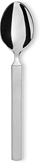 Alessi 4180/4 Dry Cucchiaio da Dessert in Acciaio Lucido con Manico Satinato, Set da 6