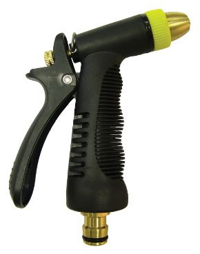 Faithfull FAIHOSEGSGUN Garden Hand Spray Gun Zinc Body, Black / Green