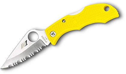 Spyderco Unisex – Erwachsene Taschenmesser Ladybug Salt Yellow, gelb, 11.1