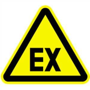 Schild Warnung vor explosionsfähiger Atmosphäre 20cm sl