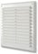 La Ventilazione AR2323B Griglia di ventilazione quadrata in Plastica bianca, da Sovrapporre con rete antinsetti. Dimensioni 227x227 mm