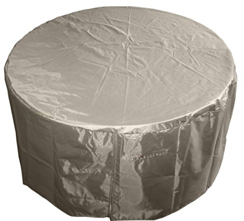 Hiland HLI-F-RCVR Feuerstelle, strapazierfähig, wasserdicht, rund, 48 x 48 x 23 cm, Hellbraun