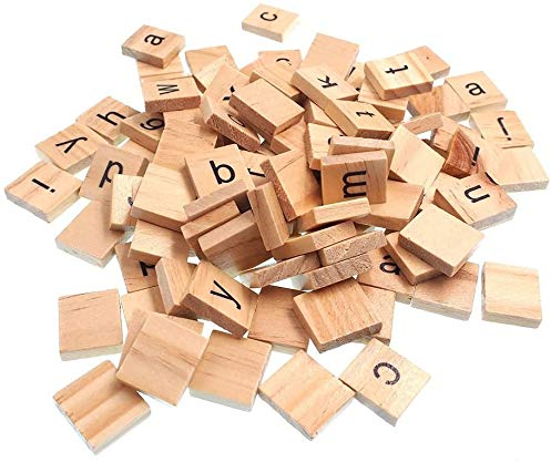 Raylinedo 200x Mit Scrabble - Fliesen Buchstaben des Alphabets Scrabbles Zahl Handwerk Englische Wörter Werden Gemischt