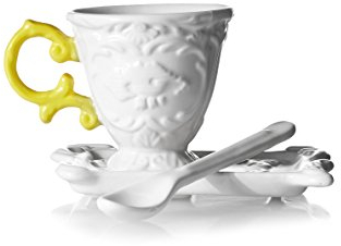 Set Da Caffe' In Porcellana I-Wares Con Manico - Giallo