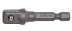 Teng Tools 50mm Bit Adaptor - 1/4 Inch Drive Hex - 3/8 Inch Drive Square -ACCSDA1438