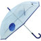 Regenschirm durchsichtig transparent Smiley World - blau