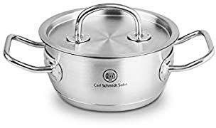 CS Kochsysteme 043117 Kochgeschirr, Edelstahl, Durchmesser 16 cm, silber, 18 x 18,3 x 14,4 cm