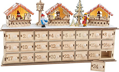Small Foot Adventskalender, Holz, braun, 40 x 10 x 22 cm