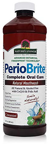 Nature's Answer Periobrite Alcohol-Free Mouthwash, Cinamint, 16 Ounce, 2 Count by Nature's Answer