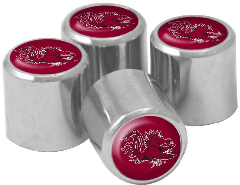 NCAA South Carolina Fighting Gamecocks Metall Reifen Ventil Stem Kappen, 4er Pack