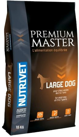 NUTRIVET - Premium Master Large Dog - Erwachsene Hundefutter mit normaler Aktivität - Huhn & Reis - 15kg