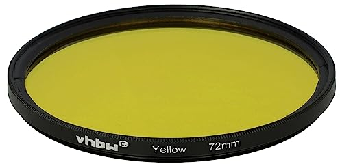 vhbw Universal Farbfilter gelb für Kamera Objektive mit 72mm Filtergewinde - Gelbfilter