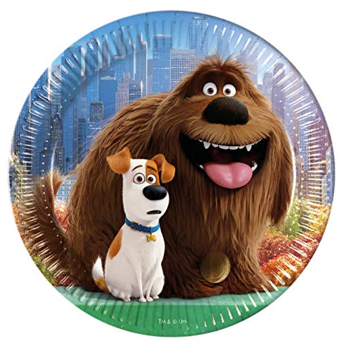 Dreamworks 49776 The Secret Life of Pets Party Decoration Plates Paper, Large, 23 cm, 8-Piece