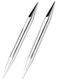 KnitPro Nova Nickel-Plated Brass Needle Tips (Circular Needle Not Included), 9 mm