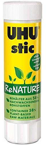 UHU Lot de 12 bâtons de colle stic ReNature, sans solvants, 40 g