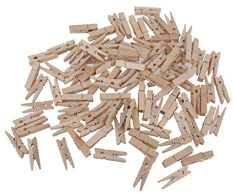 100pcs Mollette Di Legno Vestiti Naturali Clip Dimensione 35 * 5mm - 35*5mm