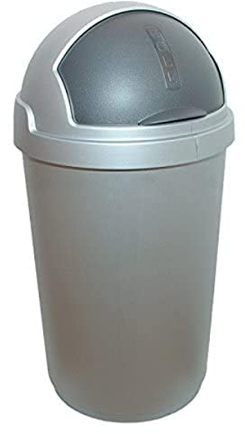 Curver | Poubelle Roll 50L, Argent