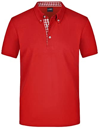 James & Nicholson Klassisches Herren Polohemd - Polohemd mit Button-Down-Kragen