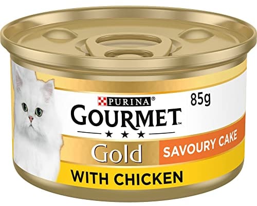 Gourmet Gold Tinned Cat Food Savoury Cake Chicken 85g, Pack of 12
