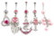 vcmart 5 Stück Rosa Bauchnabelpiercing Set mit Strass aus 316L Chirurgenstahl