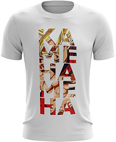 Stylotex Fitness T-Shirt Herren Sport Shirt Kamehameha Gym Tshirts für Performance beim Training | Männer Kurzarm | Funktionelle Sport Bekleidung, Farbe:Weiss, Größe:XXL