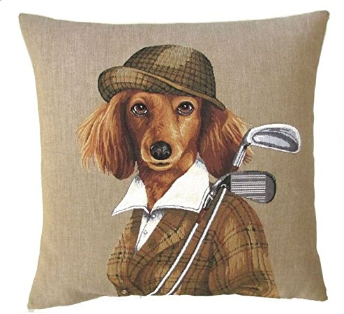 GH Gobelin Kissen Hund Spaniel Golf