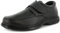 Comfisole Percy Mens Smart Shoes - Comfortable Black Footwear for Men with Touch Fastening Strap. Casual Lightweight Wide Fit Shoes for Men Black 11 UK