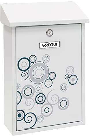 ARREGUI Premium E5606 Boîte aux Lettres Individuelle en Acier avec sérigraphie « Spark », Taille M (Courrier Format A4, Magazine), Boîte aux Lettres Murale, Anti-Pluie, Facile à Installer, Blanc