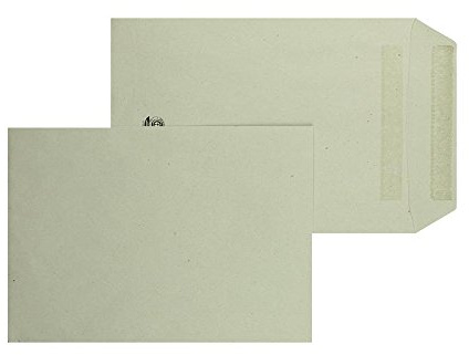 Blanke Briefhüllen, Farbige Versandtaschen, Selbstklebung, Gerade Klappe, Ohne Fenster, DIN C5, 80 g/qm Recycling, 500 Stück, Grau