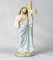 28,6 cm Jesus mit heiligem Herz schiefe auf der Taube Kreuz Figur
