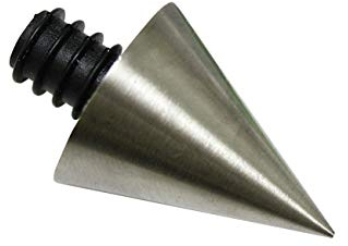 Gardinia Endstück für Gardinenstangen und Vorhangstangen mit Ø 12 mm, 1 Stück, New York Kegel, Metall, Edelstahl