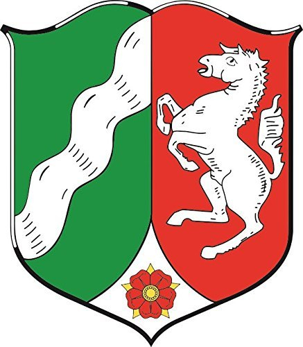 U24 Aufkleber Nordrhein-Westfalen Wappen NRW Autoaufkleber Sticker Konturschnitt