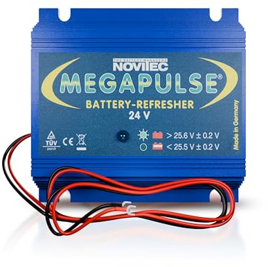 Novitec MEGAPULSE 24 V Batteriepulser - Blau - Kunststoff - Batteriepflegegerät - Batteriepulser