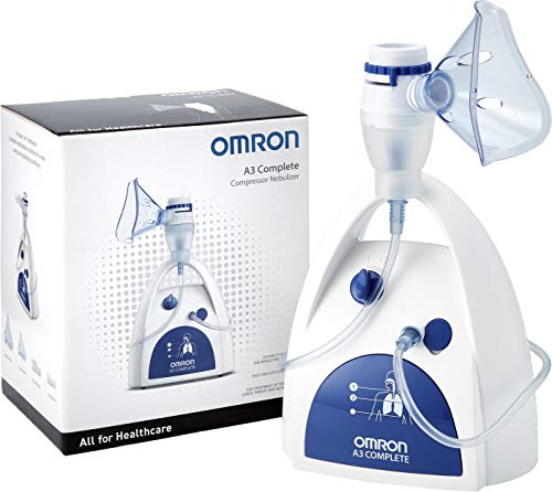 OMRON A3 Complete 3 in 1 Nebulizzatore per aerosol Indicato per disturbi delle vie aeree superiori, medie e inferiori, raffreddori, infezioni, allergie e asma