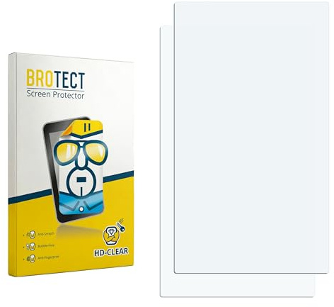 BROTECT Schutzfolie für Casio FX-CP400 ClassPad II | 2 Stück Transparenter Displayschutz Made in Germany Klare Displayschutz-Folie Clear Einfache Montage Case-Friendly