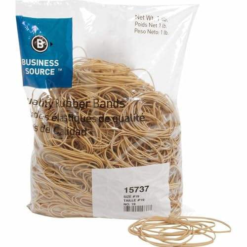 Business Source 15737 Gummibänder, Größe 8,7 kg, 8,9 x 1,6 cm, natürlicher Krepp