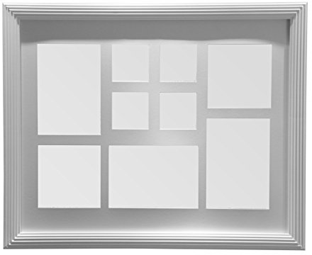 Premier Housewares Multi-Photo Frame for 9 Photos, White, 50 x 40 x 2 cm