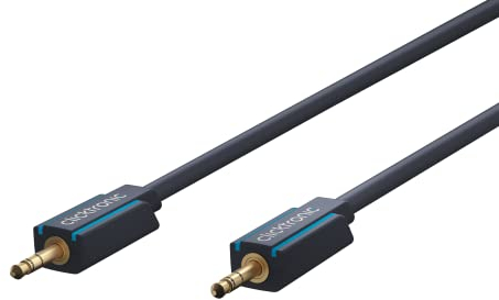 Clicktronic Aux Kabel 3.5mm Audio Kabel mit Kupferleiter, Klinkenkabel für Kopfhörer, Apple iPhone iPod iPad, Stereoanlagen, Smartphones und MP3 Player 5m