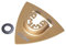 wolfcraft 3994000 1 Plateau Abrasif Pro, Concrétion de Carbure de Tungstène, Delta 80 mm + 1 Bague D'adaptation Pour Bosch Pms 250 Ces Argent