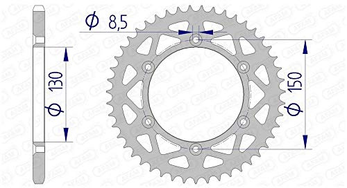 Alu-Kettenrad AFAM 520-52Z (Silber)