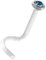 bioplast® Nasenstecker mit Stein Aqua