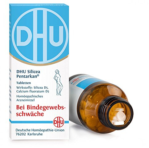 DHU Silicea Pentarkan - Für schwaches Bindegewebe stark kombiniert – das Original – umweltfreundlich im Arzneiglas, 80 St. Tabletten