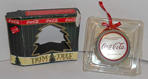 Coca-Cola Trim-a-Tree Collection 1991 Bouteille de Père Noël Ornement du Capuchon