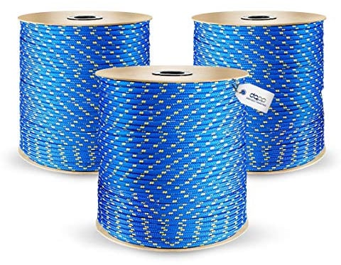 20m POLYPROPYLENSEIL 3mm BLAU Flechtleine Textilseil Leine Schnur Rope Kunststoffseil Polyseil geflochten